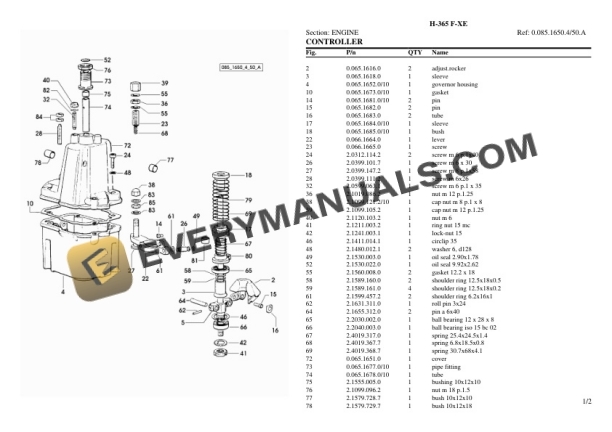 Hurlimann H-365 F-XE Tractor Parts Catalog PDF-2