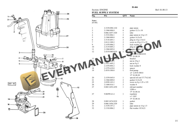 Hurlimann H-466 Tractor Parts Catalog PDF-2