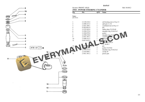 Hurlimann H-476 F Tractor Parts Catalog PDF-3
