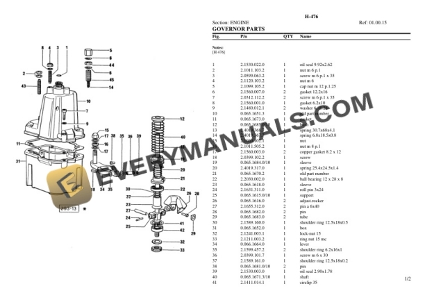 Hurlimann H-476 Tractor Parts Catalog PDF 4 Hurlimann H-476 Tractor Parts Catalog PDF - Image 2