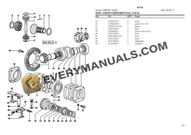 Hurlimann H-476 Tractor Parts Catalog PDF 5 Hurlimann H-476 Tractor Parts Catalog PDF - Image 3