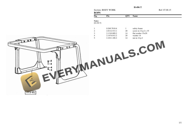 Hurlimann H-496 T Tractor Parts Catalog PDF-4