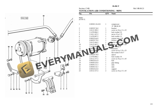 Hurlimann H-496 T Tractor Parts Catalog PDF-5