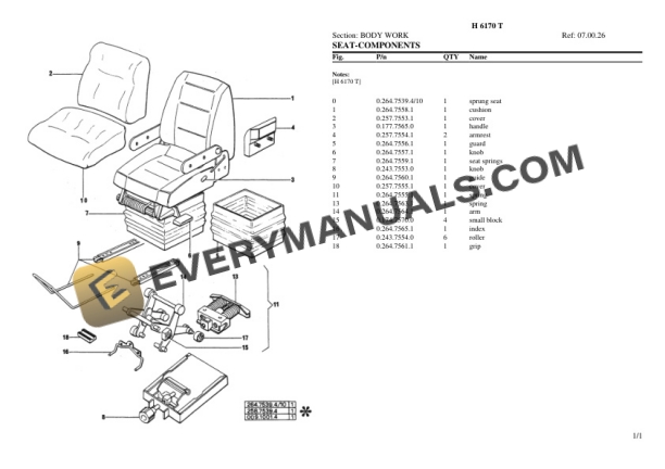 Hurlimann H 6170 T Tractor Parts Catalog PDF-4