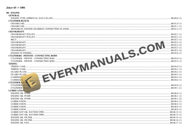 Hurlimann Joker 65 (1001) Tractor Parts Catalog PDF 2 hurlimann joker 65 1001 tractor parts catalog pdf 1