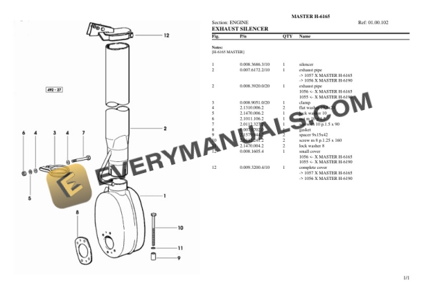 Hurlimann MASTER H-6165 Tractor Parts Catalog PDF 4 Hurlimann MASTER H-6165 Tractor Parts Catalog PDF - Image 2