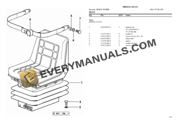 Hurlimann PRINCE 325 XV Tractor Parts Catalog PDF 6 Hurlimann PRINCE 325 XV Tractor Parts Catalog PDF - Image 4
