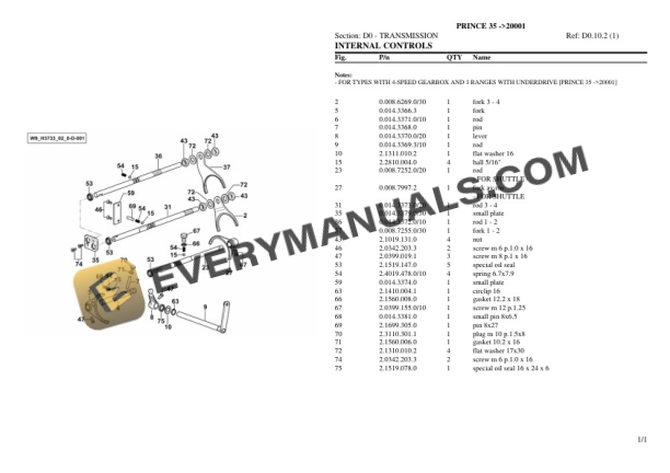 Hurlimann PRINCE 35 (20001) Tractor Parts Catalog PDF 4 Hurlimann PRINCE 35 (20001) Tractor Parts Catalog PDF - Image 2