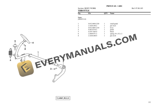 Hurlimann PRINCE 40 (6001) Tractor Parts Catalog PDF 6 Hurlimann PRINCE 40 (6001) Tractor Parts Catalog PDF - Image 4