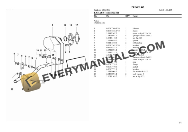 Hurlimann PRINCE 445 Tractor Parts Catalog PDF 4 Hurlimann PRINCE 445 Tractor Parts Catalog PDF - Image 2