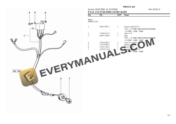 Hurlimann PRINCE 445 Tractor Parts Catalog PDF 6 Hurlimann PRINCE 445 Tractor Parts Catalog PDF - Image 4