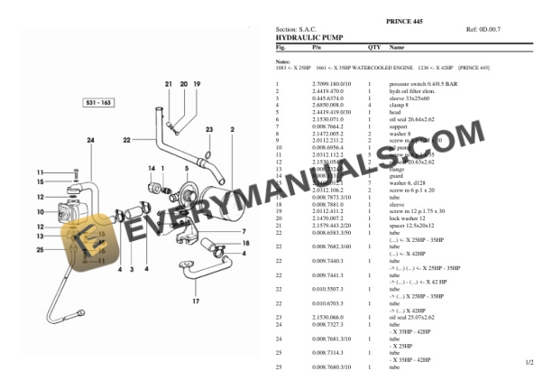 Hurlimann PRINCE 445 Tractor Parts Catalog PDF 7 Hurlimann PRINCE 445 Tractor Parts Catalog PDF - Image 5