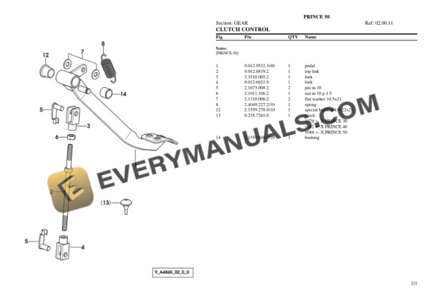Hurlimann PRINCE 50 Tractor Parts Catalog PDF 4 Hurlimann PRINCE 50 Tractor Parts Catalog PDF - Image 2