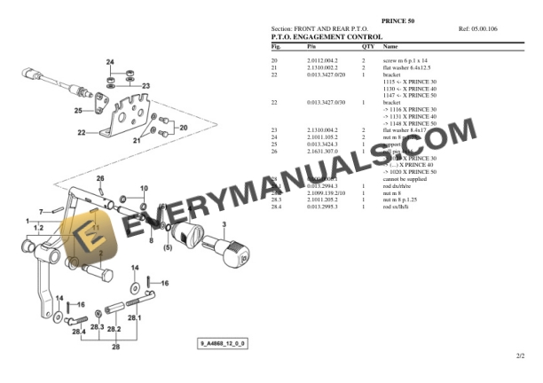 Hurlimann PRINCE 50 Tractor Parts Catalog PDF 5 Hurlimann PRINCE 50 Tractor Parts Catalog PDF - Image 3