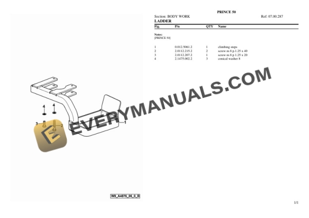 Hurlimann PRINCE 50 Tractor Parts Catalog PDF 6 Hurlimann PRINCE 50 Tractor Parts Catalog PDF - Image 4