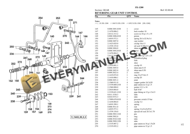 Hurlimann SX-1200 Tractor Parts Catalog PDF 4 Hurlimann SX-1200 Tractor Parts Catalog PDF - Image 2