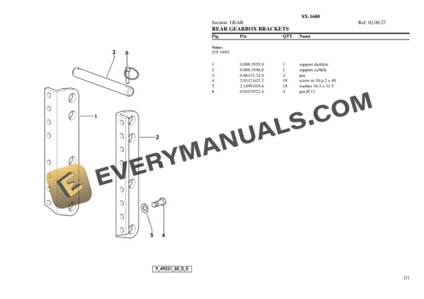 Hurlimann SX-1600 Tractor Parts Catalog PDF 4 Hurlimann SX-1600 Tractor Parts Catalog PDF - Image 2