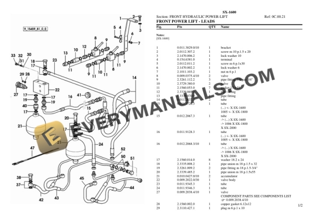 Hurlimann SX-1600 Tractor Parts Catalog PDF 7 Hurlimann SX-1600 Tractor Parts Catalog PDF - Image 5
