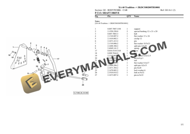 Hurlimann XA 60 Tradition (ZKDCS80200TH10001) Tractor Parts Catalog PDF 6 Hurlimann XA 60 Tradition (ZKDCS80200TH10001) Tractor Parts Catalog PDF - Image 4