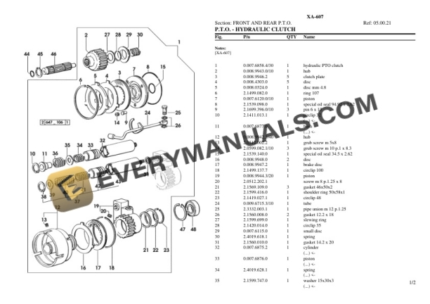 Hurlimann XA-607 Tractor Parts Catalog PDF 5 Hurlimann XA-607 Tractor Parts Catalog PDF - Image 3