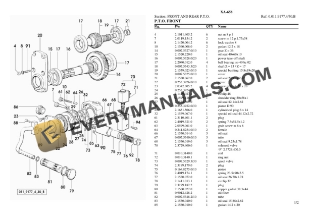 Hurlimann XA-658 Tractor Parts Catalog PDF 5 Hurlimann XA-658 Tractor Parts Catalog PDF - Image 3