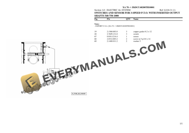 Hurlimann XA 70 (ZKDCU40200TH10001) Tractor Parts Catalog PDF 7 Hurlimann XA 70 (ZKDCU40200TH10001) Tractor Parts Catalog PDF - Image 5