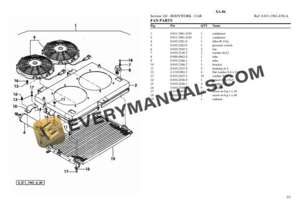 Hurlimann XA-86 Tractor Parts Catalog PDF 6 Hurlimann XA-86 Tractor Parts Catalog PDF - Image 4