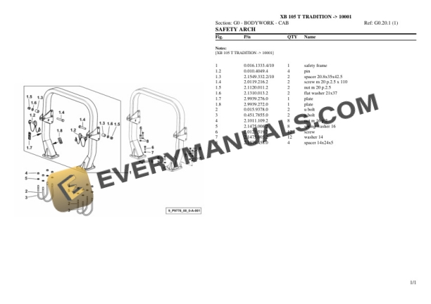 Hurlimann XB 105 T TRADITION (10001) Tractor Parts Catalog PDF 6 Hurlimann XB 105 T TRADITION (10001) Tractor Parts Catalog PDF - Image 4
