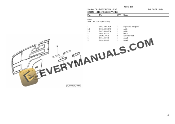 Hurlimann XB-75 TB Tractor Parts Catalog PDF 5 Hurlimann XB-75 TB Tractor Parts Catalog PDF - Image 3