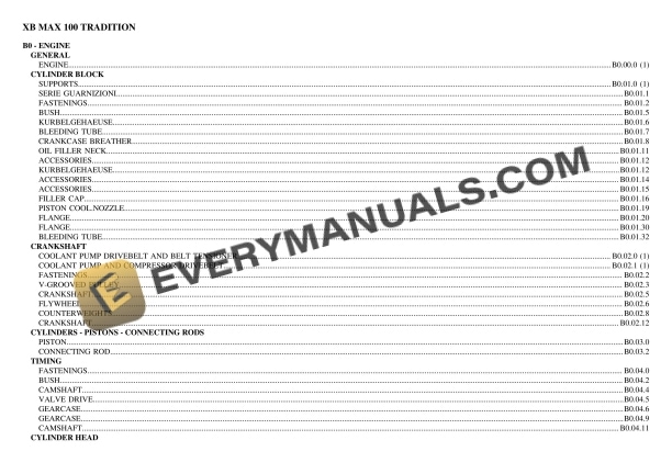 Hurlimann XB MAX 100 TRADITION Tractor Parts Catalog PDF 1 hurlimann xb max 100 tradition tractor parts catalog pdf 1