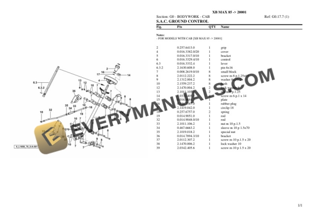 Hurlimann XB MAX 85 (20001) Tractor Parts Catalog PDF 6 Hurlimann XB MAX 85 (20001) Tractor Parts Catalog PDF - Image 4