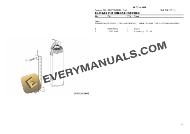 Hurlimann XE 75 (5001) Tractor Parts Catalog PDF 6 Hurlimann XE 75 (5001) Tractor Parts Catalog PDF - Image 4