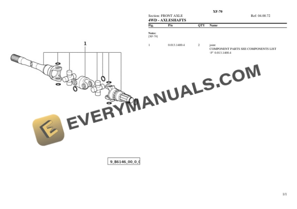 Hurlimann XF-70 Tractor Parts Catalog PDF 5 Hurlimann XF-70 Tractor Parts Catalog PDF-3