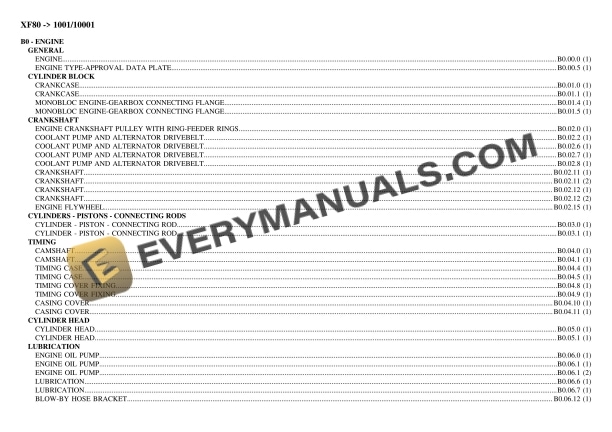 hurlimann xf80 1001 10001 tractor parts catalog pdf 1
