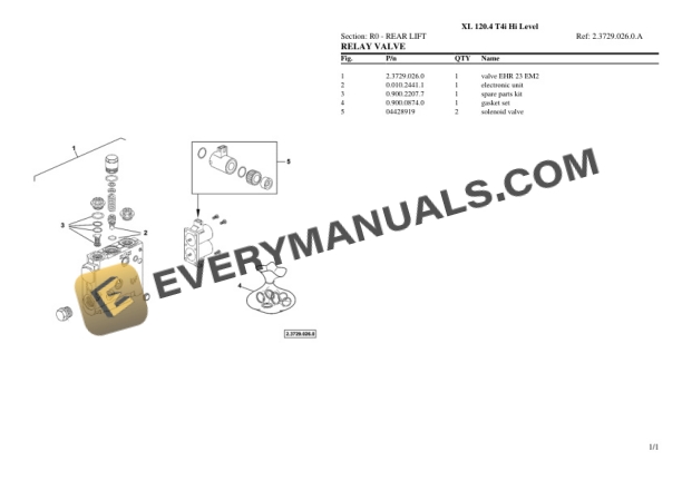 Hurlimann XL 120.4 T4i Hi Level Tractor Parts Catalog PDF 7 Hurlimann XL 120.4 T4i Hi Level Tractor Parts Catalog PDF - Image 5