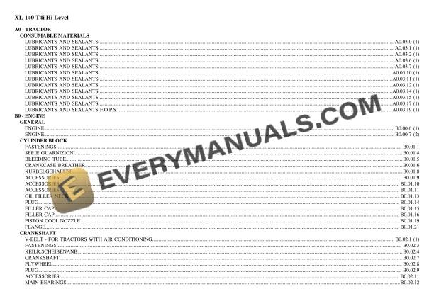 hurlimann xl 140 t4i hi level tractor parts catalog pdf 1