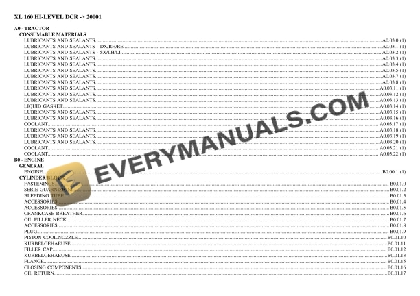 Hurlimann XL 160 HI-LEVEL DCR (20001) Tractor Parts Catalog PDF 1 hurlimann xl 160 hi level dcr 20001 tractor parts catalog pdf 1