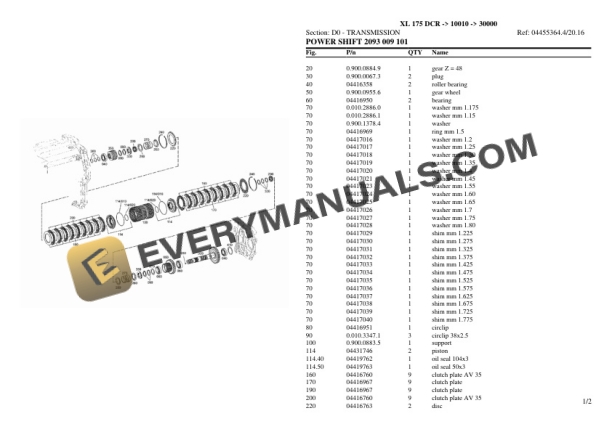 Hurlimann XL 175 DCR (10010 (30000) Tractor Parts Catalog PDF 4 Hurlimann XL 175 DCR (10010 (30000) Tractor Parts Catalog PDF - Image 2