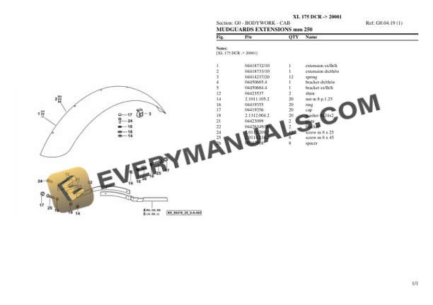 Hurlimann XL 175 DCR (20001) Tractor Parts Catalog PDF 5 Hurlimann XL 175 DCR (20001) Tractor Parts Catalog PDF - Image 3