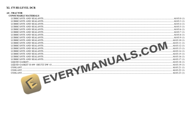 hurlimann xl 175 hi level dcr tractor parts catalog pdf 1