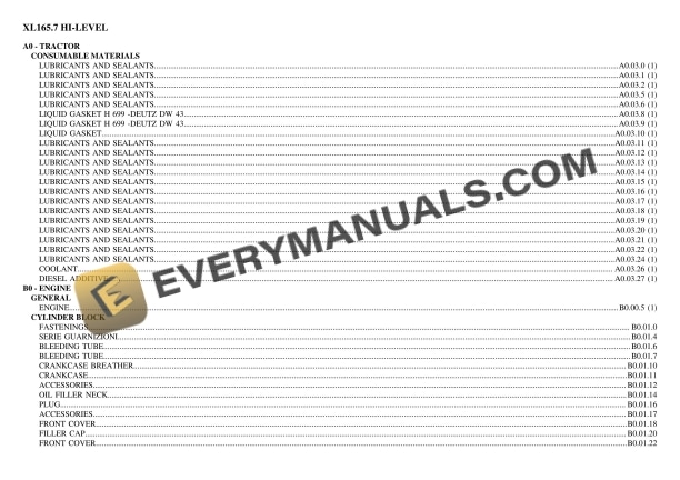 hurlimann xl1657 hi level tractor parts catalog pdf 1