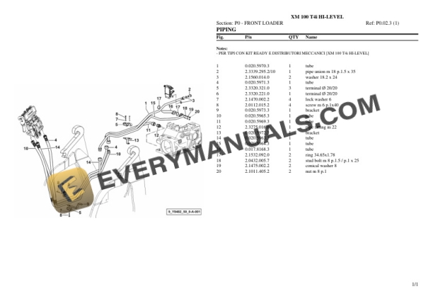 Hurlimann XM 100 T4i HI-LEVEL Tractor Parts Catalog PDF 7 Hurlimann XM 100 T4i HI-LEVEL Tractor Parts Catalog PDF - Image 5