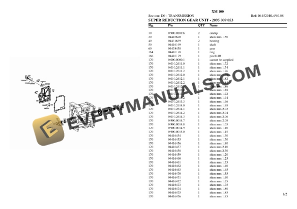 Hurlimann XM 100 Tractor Parts Catalog PDF 4 Hurlimann XM 100 Tractor Parts Catalog PDF - Image 2