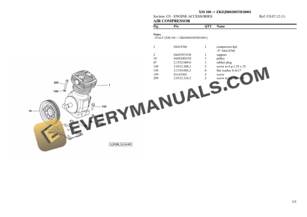 Hurlimann XM 100 (ZKDJ880200TH10001) Tractor Parts Catalog PDF 5 Hurlimann XM 100 (ZKDJ880200TH10001) Tractor Parts Catalog PDF - Image 3