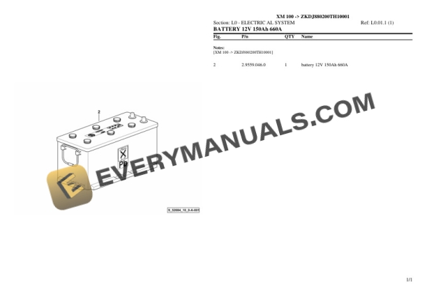 Hurlimann XM 100 (ZKDJ880200TH10001) Tractor Parts Catalog PDF 7 Hurlimann XM 100 (ZKDJ880200TH10001) Tractor Parts Catalog PDF - Image 5