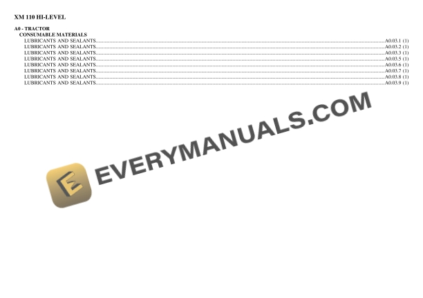 hurlimann xm 110 hi level tractor parts catalog pdf 1