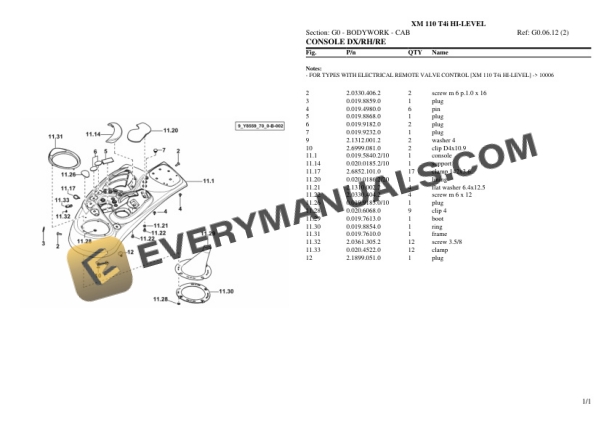 Hurlimann XM 110 T4i HI-LEVEL Tractor Parts Catalog PDF 5 Hurlimann XM 110 T4i HI-LEVEL Tractor Parts Catalog PDF - Image 3