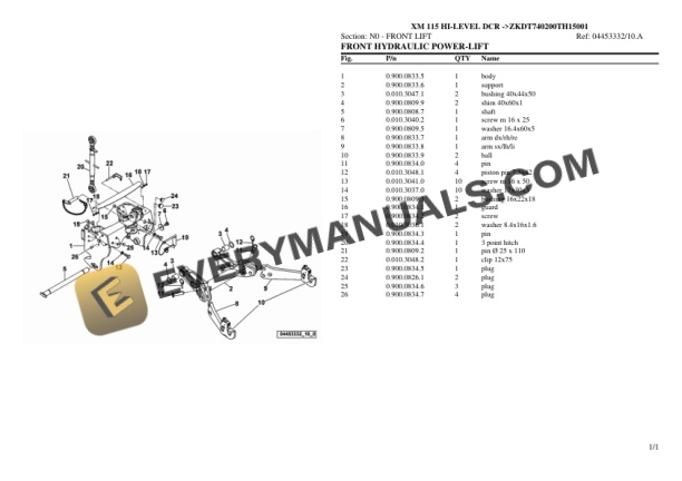 Hurlimann XM 115 HI-LEVEL DCR (ZKDT740200TH15001) Tractor Parts Catalog PDF 7 Hurlimann XM 115 HI-LEVEL DCR (ZKDT740200TH15001) Tractor Parts Catalog PDF - Image 5