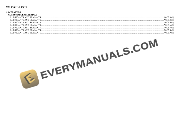 hurlimann xm 120 hi level tractor parts catalog pdf 1