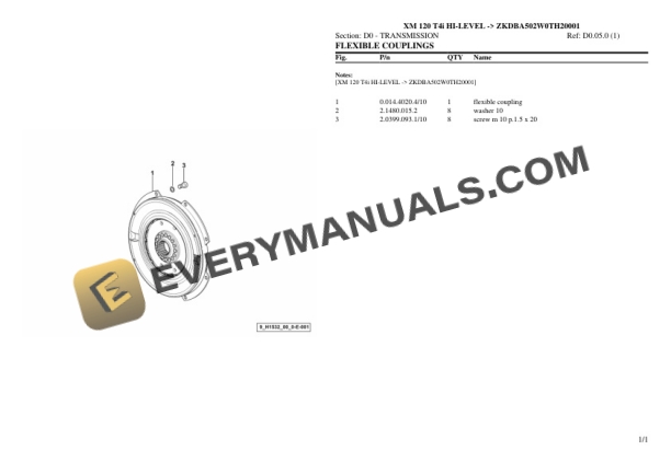Hurlimann XM 120 T4i HI-LEVEL (ZKDBA502W0TH20001) Tractor Parts Catalog PDF 4 Hurlimann XM 120 T4i HI-LEVEL (ZKDBA502W0TH20001) Tractor Parts Catalog PDF - Image 2